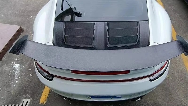 High Quality Top Style Dry Carbon Fiber Body Kit Spoiler Rear Wing Tail Wing for  911-992
